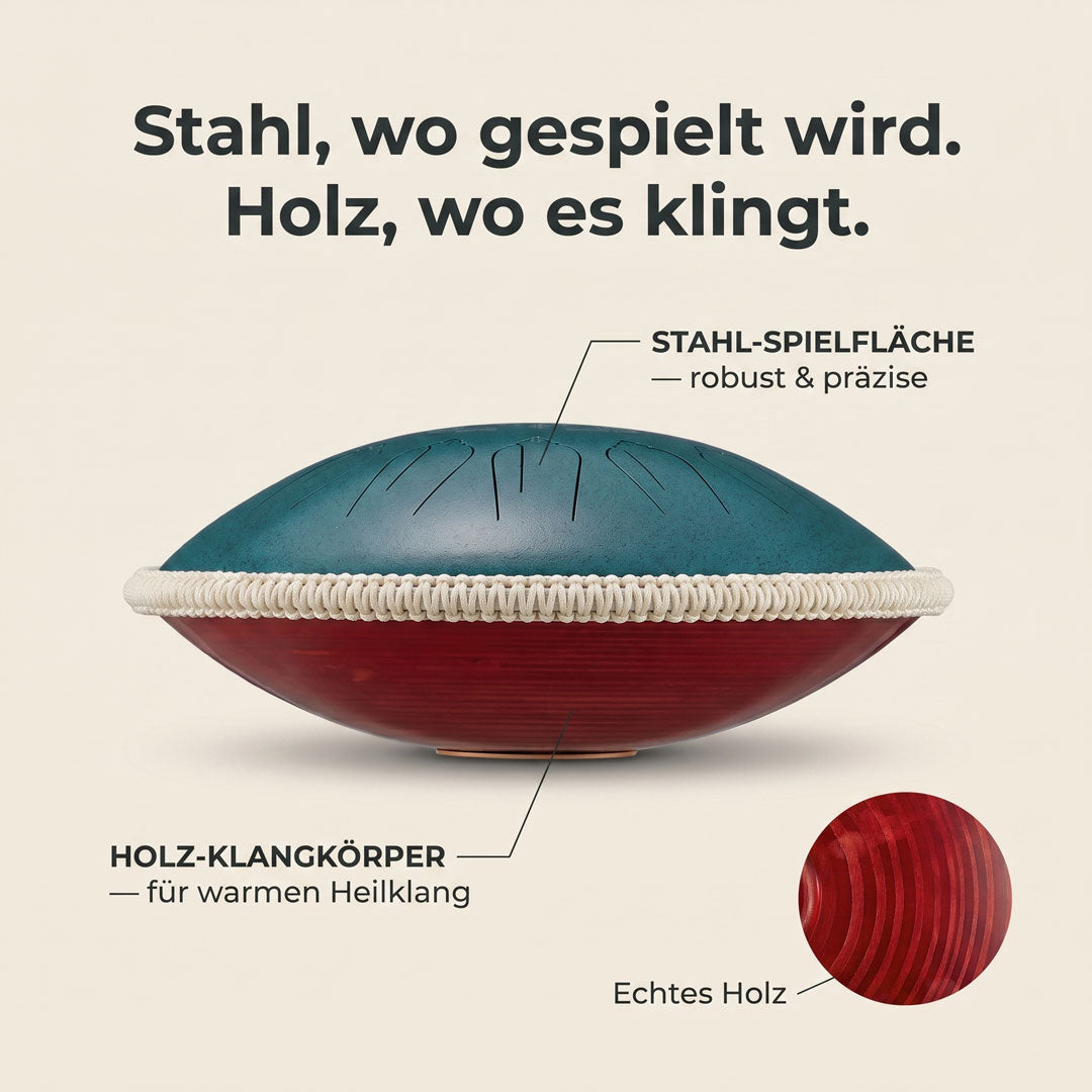sonodrum meditation zungentrommel aus stahl & holz