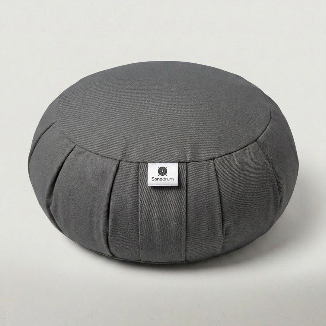 sonodrum meditationskissen rund in grafit