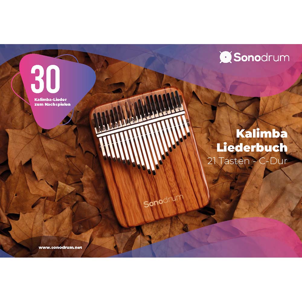 Kalimba Liederbuch - 21 Tasten - C-Dur - 30 Lieder - PDF zum Download