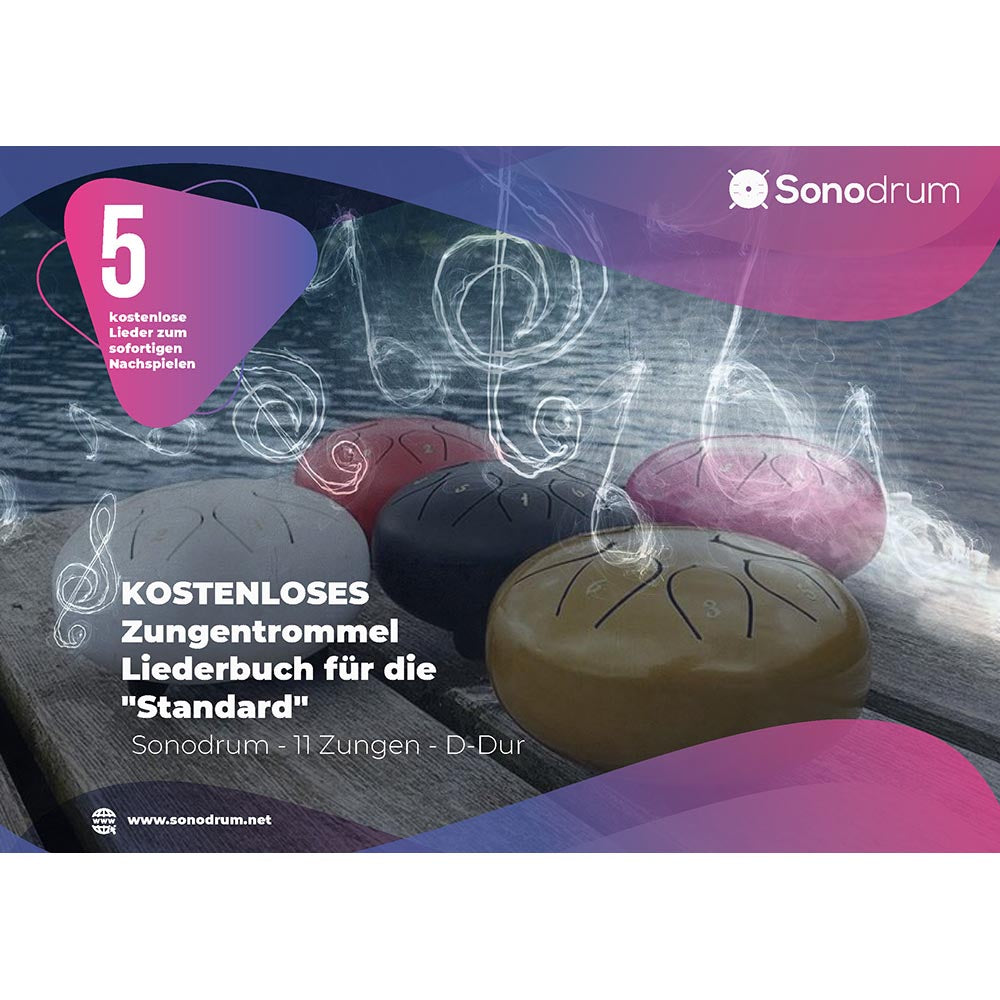 Kostenloses Zungentrommel Liederbuch - 11 Zungen - D-Dur - Standard - PDF zum Download