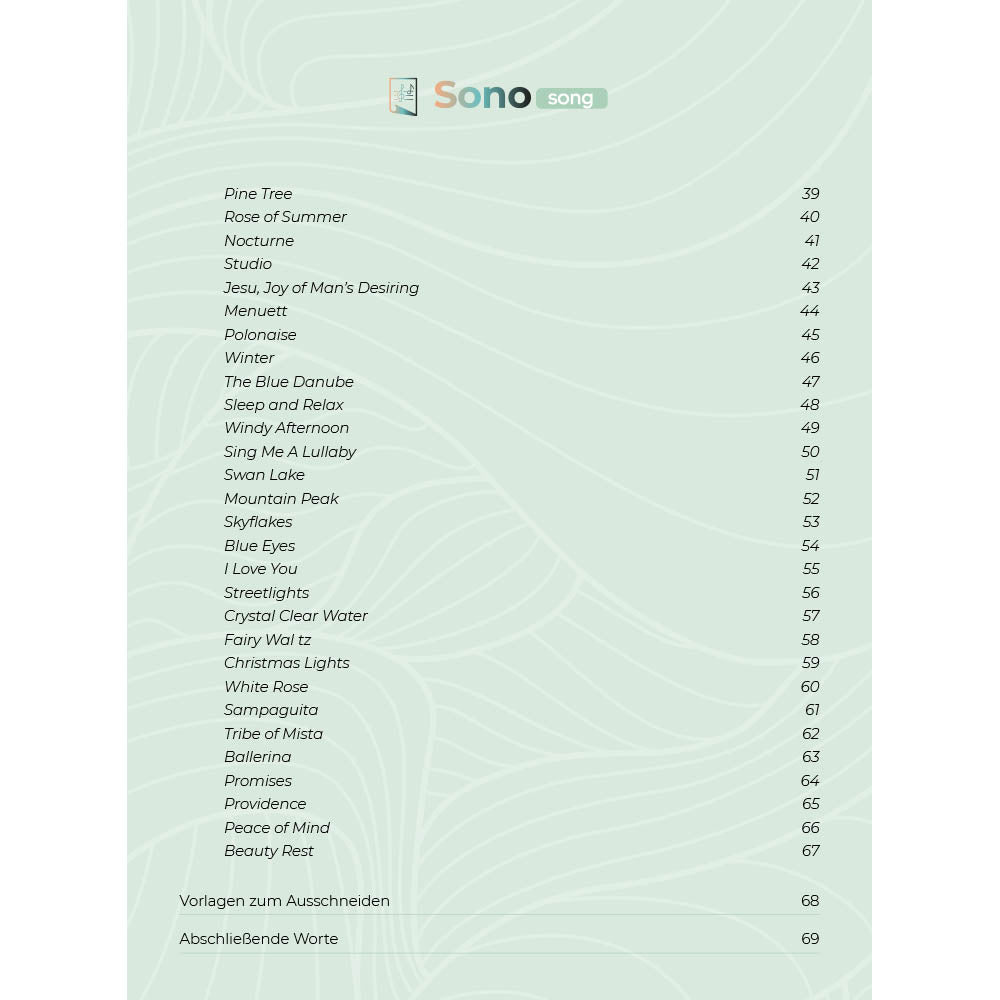 Zungentrommel Musikbuch - 50 Relaxing, Yoga, und Meditation Lieder - Für alle Zungentrommeln in C-Dur mit 8 / 11 / 13 / 14 / 15 Zungen - PDF zum Download3