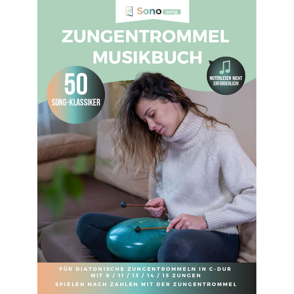 Zungentrommel Musikbuch - 50 Song-Klassiker - Für alle Zungentrommeln in C-Dur mit 8 / 11 / 13 / 14 / 15 Zungen - PDF zum Download