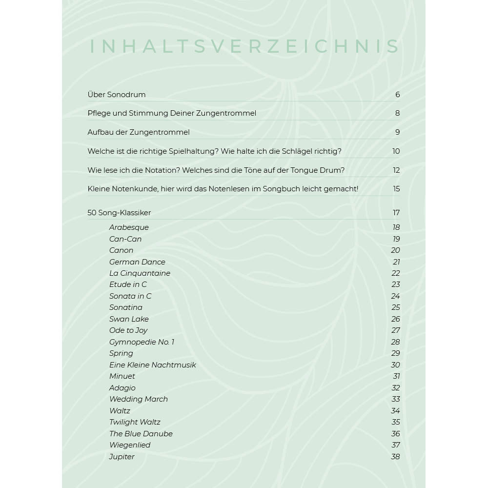 Zungentrommel Musikbuch - 50 Song-Klassiker - Für alle Zungentrommeln in C-Dur mit 8 / 11 / 13 / 14 / 15 Zungen - PDF zum Download2